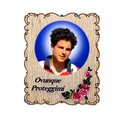 Calamita in legno cm. 4,5x3,5 - soggetti vari - confezione da 12 pezzi - immagine 2
