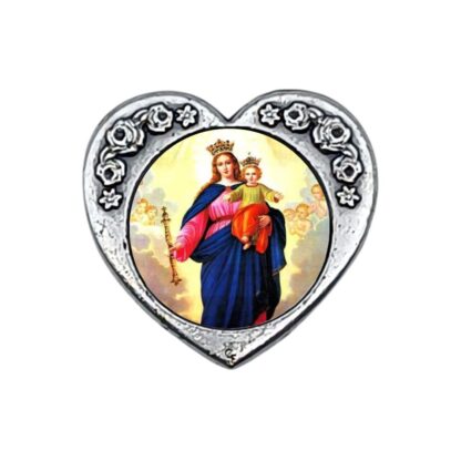 Calamita in metallo cuore cm. 3x3 - vari soggetti - confezione da 12 pezzi - immagine 3