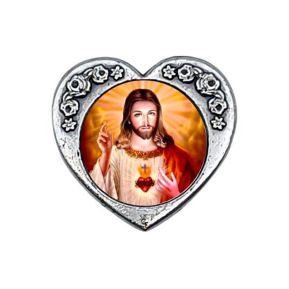 Calamita in metallo cuore cm. 3x3 - vari soggetti - confezione da 12 pezzi - immagine 9