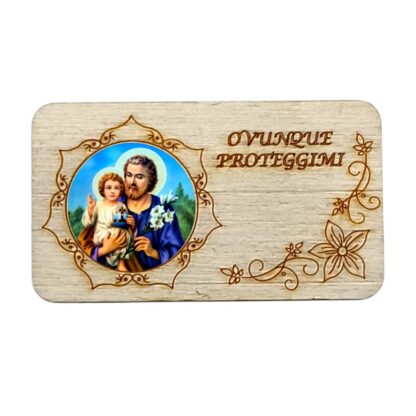 Calamita in legno cm. 7x4 - vari soggetti - confezione da 12 pezzi - immagine 8