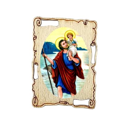 Calamita in legno a pergamena cm. 4,2x3,2 - soggetti vari - confezione da 12 pezzi
