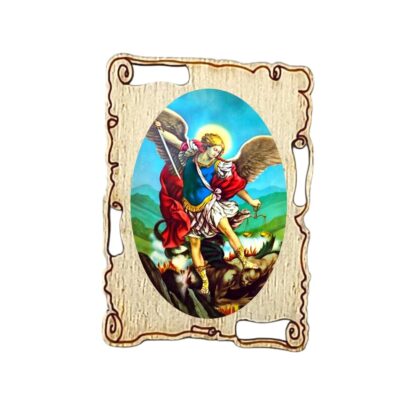 Calamita in legno a pergamena cm. 4,2x3,2 - soggetti vari - confezione da 12 pezzi - immagine 9